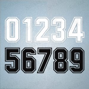 Classic 70s and 80s Frances Club Jersey Numbers Heat Transfer PU Sticker