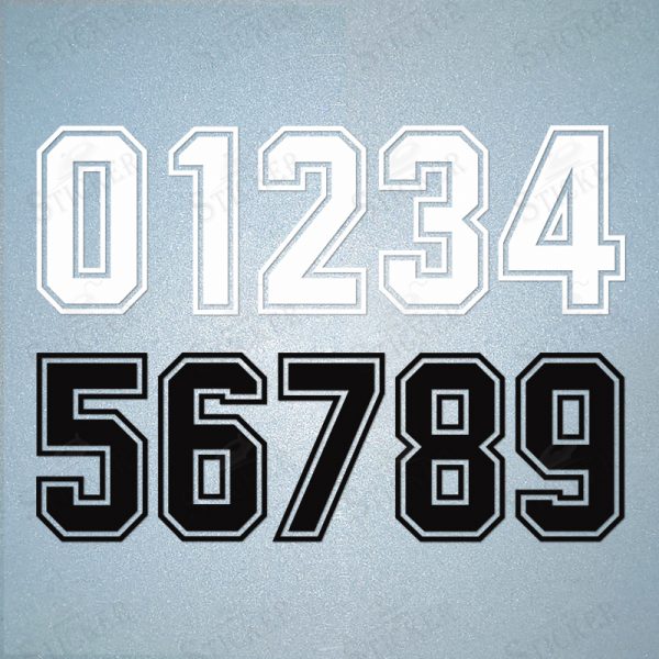 Classic 70s and 80s Frances Club Jersey Numbers Heat Transfer PU Sticker