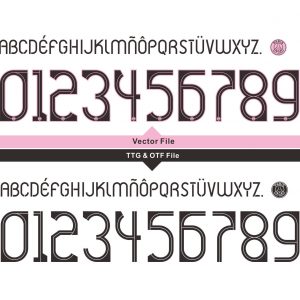 Paris Saint-Germain 21-22 Away Kit Font