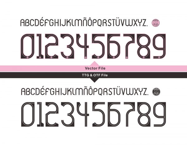 Paris Saint-Germain 21-22 Away Kit Font