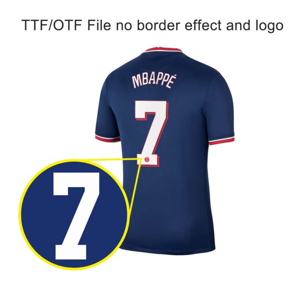 PSG Jordan 21-22 Font & Vector - Image 3