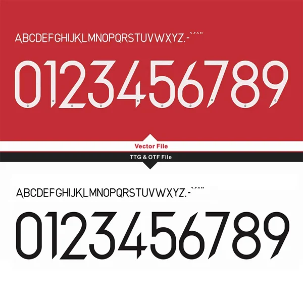 Manchester United Cup 2021-22 Kit Font