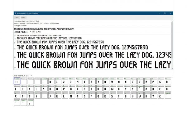 Real Madrid 21-22 Kit Font & Vector - Image 3