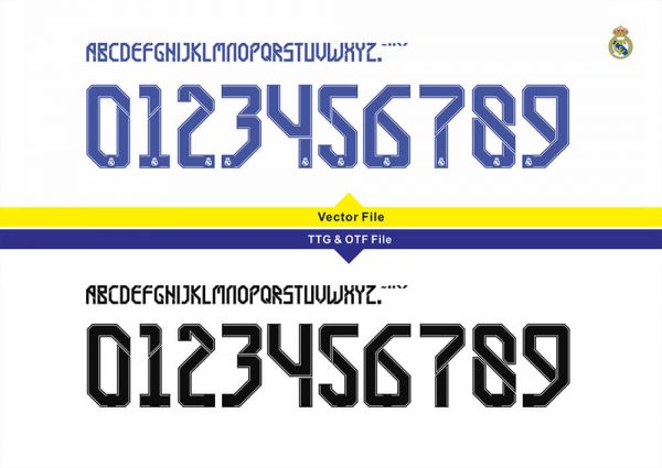 Real Madrid 21-22 Kit Font & Vector - Image 2