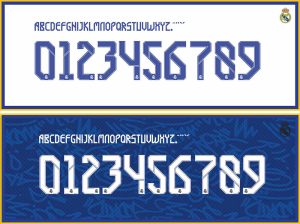 Real Madrid 21-22 Kit Font & Vector
