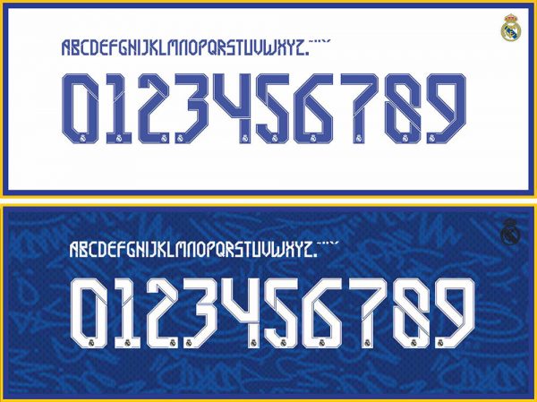 Real Madrid 21-22 Kit Font & Vector