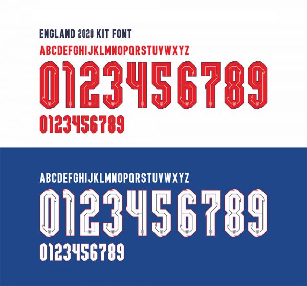 Nike England EURO 2020 Kit Font Vector
