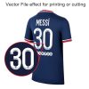 PSG-Messi-30-Vector PSG Paris Saint-Germain Ligue 1 2021-2022 Kit font Vector