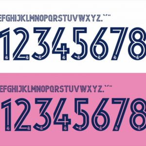 Real Madrid UCL UEFA 2020 2021 kit Font Vector