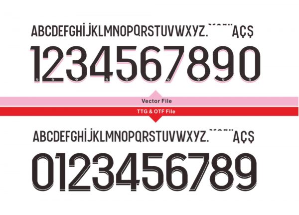PSG Paris Saint-Germain Ligue 1 2021-2022 Kit font Vector - Image 2