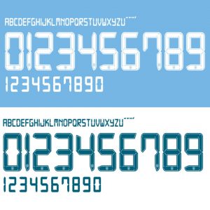 MANCHESTER CITY UCL UEFA 2021-2022 Kit Font & Vector