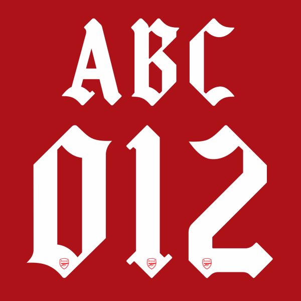 Arsenal FA Cup 2020-2021 Kit Font & Vector - Image 3