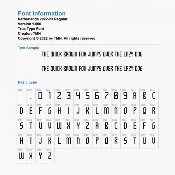 Netherlands-2022-Font