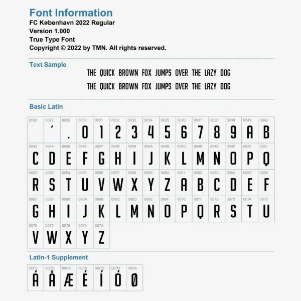 FC Copenhagen 2022 Font FC Copenhagen 2022-2023