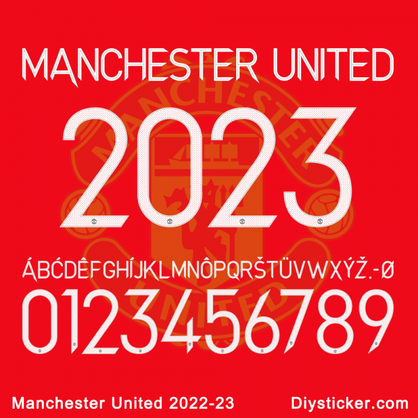 Manchester United 2022-2023 Font Vector