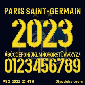 PSG 2022-2023 4TH Font