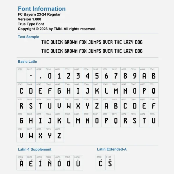 FC Bayern 2023-2024 Font FC Bayern 2023-2024 Font