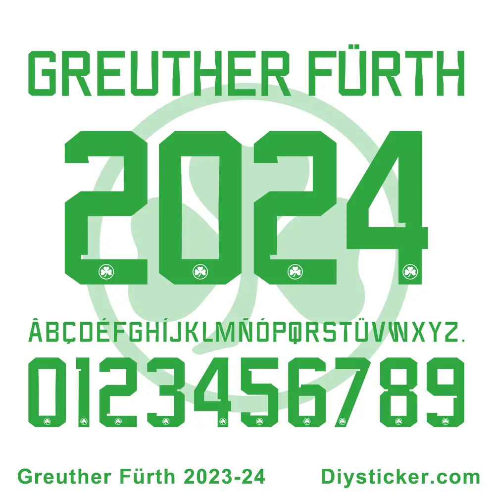 Greuther Fürth 2023-2024 Font Vector Download