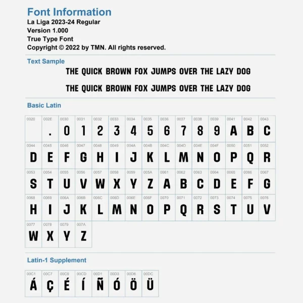 La Liga 2023-2024 Font