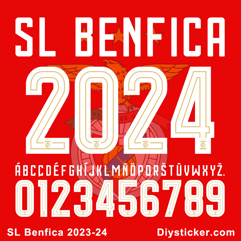 Sl benfica 2023 2024 font vector football font download
