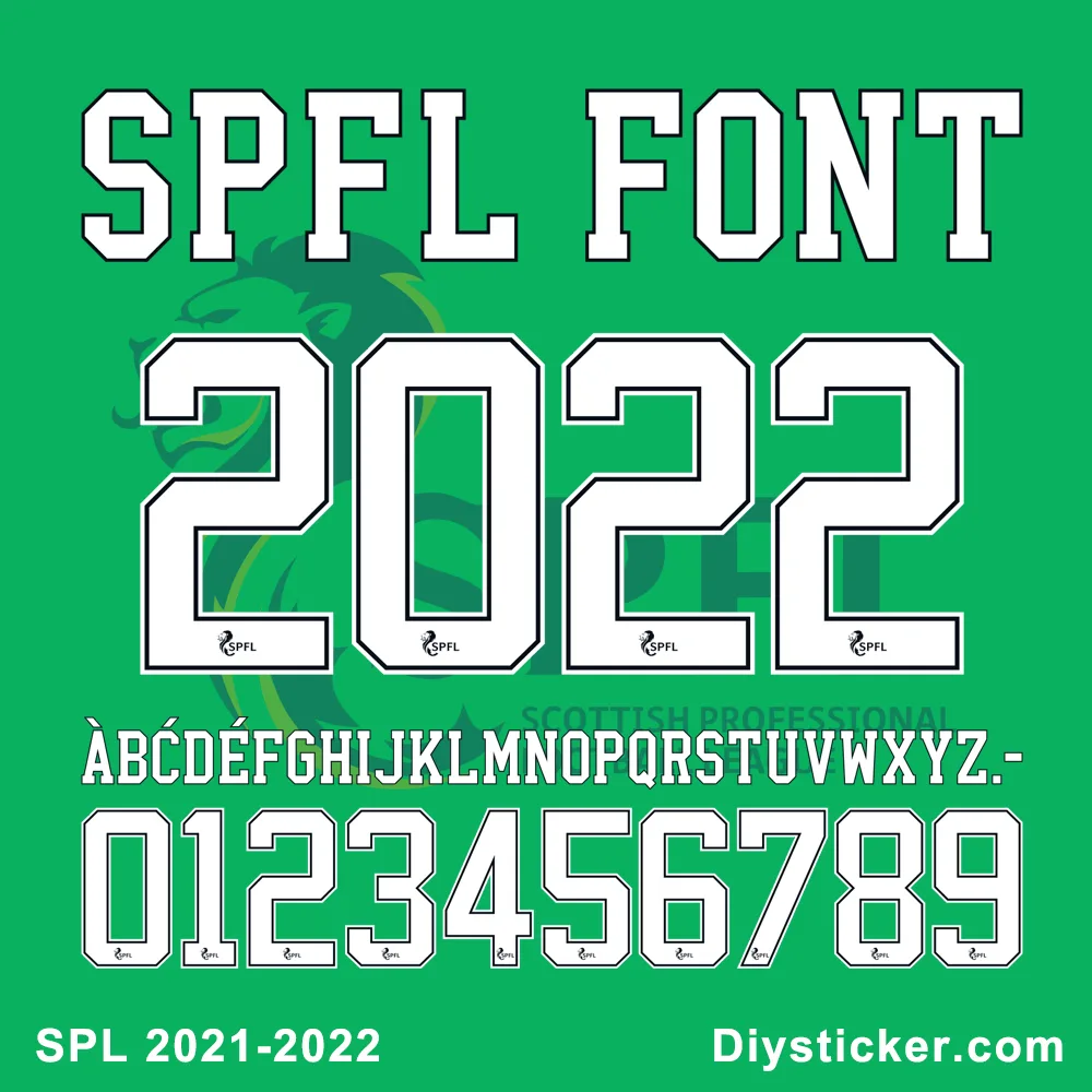 SPL 2021 2022 Font Iron On Sticker