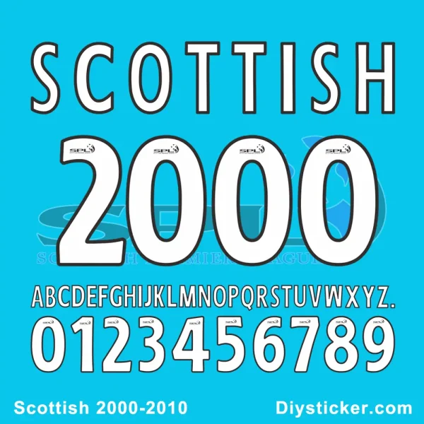 Scottish Premier League 2000 Font SPL 2000-2010 Font