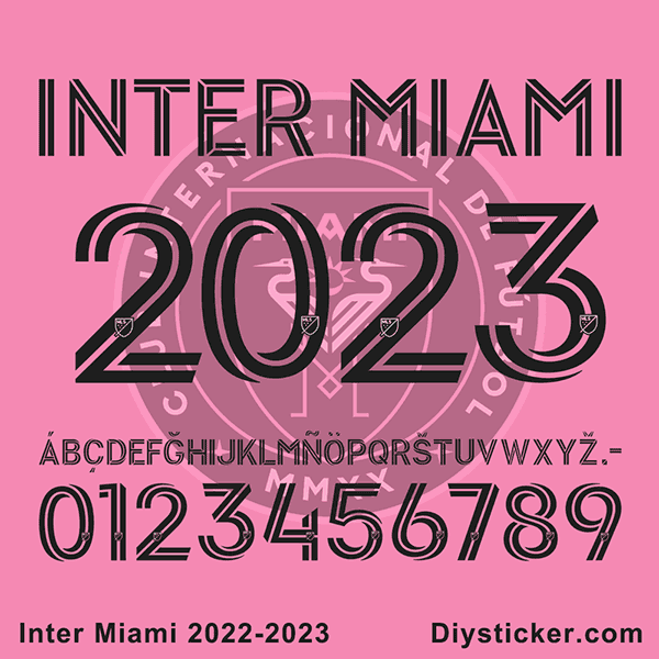 Inter Miami 20232024 Font & Vector Download