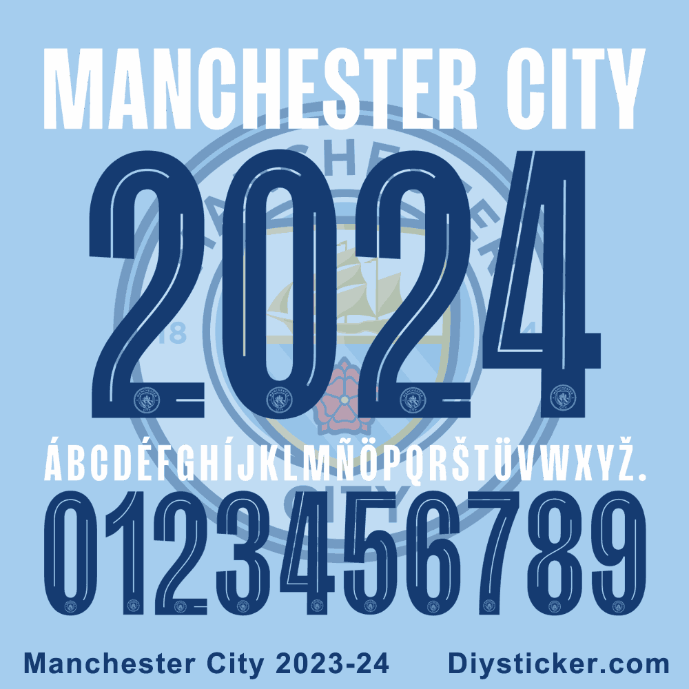 Manchester City 2023 2024 Font 