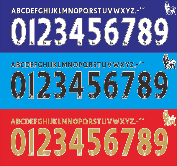 EPL Premier League 2007-2017 Font Vector