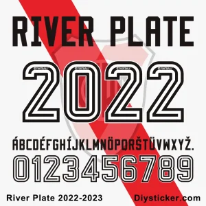 Club Atlético River Plate 2022-2023 Font Vector Download.