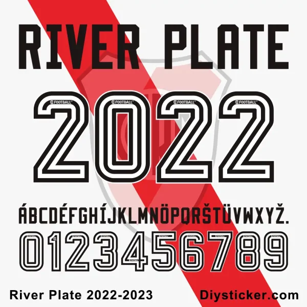 River Plate 2022-2023 Font Club Atlético River Plate 2022-2023 Font Vector Download.