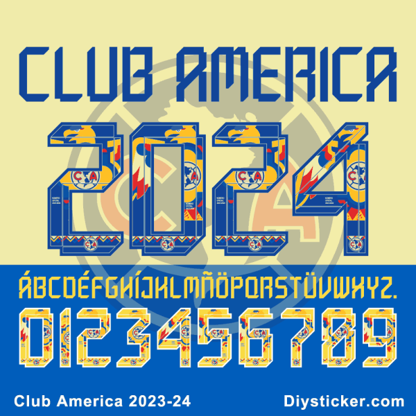 Club America Herencia Hispana 2023-24 Font Vector Download