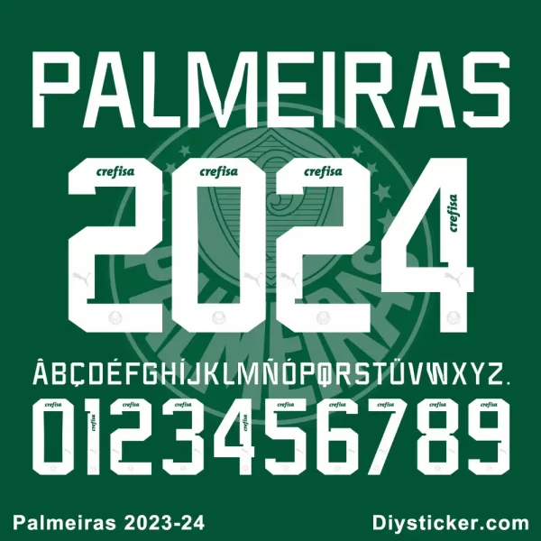 Puma Palmeiras 2023-24 Font Vector Download