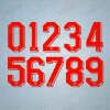 1980's 90's Hummel Numbers Football Shirt Heat Print Sticker