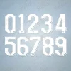 1980's 90's Hummel Numbers Football Shirt Heat Print Sticker