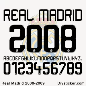 Real Madrid 2008-2009 Font Download