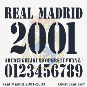 Real Madrid 2001-2003 Font Download