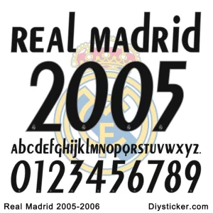 Real Madrid 2005-2006 Font Download
