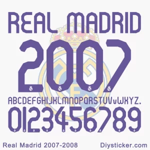 Real Madrid 2007-2008 Font Download