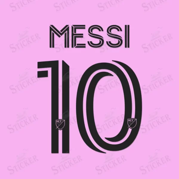 2023-2024 Inter Miami MESSI Name Set Home Jersey Heat Transfer Sticker