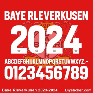 Bayer Leverkusen 2023-2024 Font Download