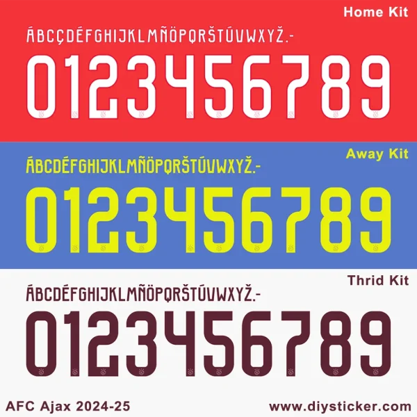 AFC AJAX 2024-25 Font Vector Download - Image 2