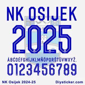 NK Osijek 2024-25 Font | Download TTF, OTF, CDR, AI, PDF