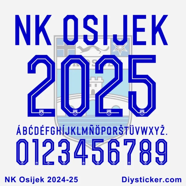NK Osijek 2024-25 Font | Download TTF, OTF, CDR, AI, PDF