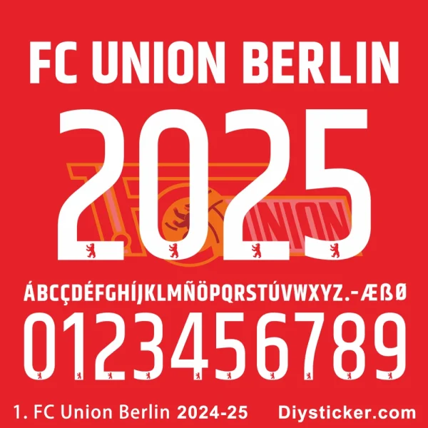 1. FC Union Berlin 2024-25 Font Download – TTF, OTF, CDR, PDF Files