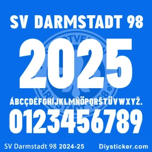 SV Darmstadt 2024-25 font download package with TTF, OTF, AI, CDR, and PDF files