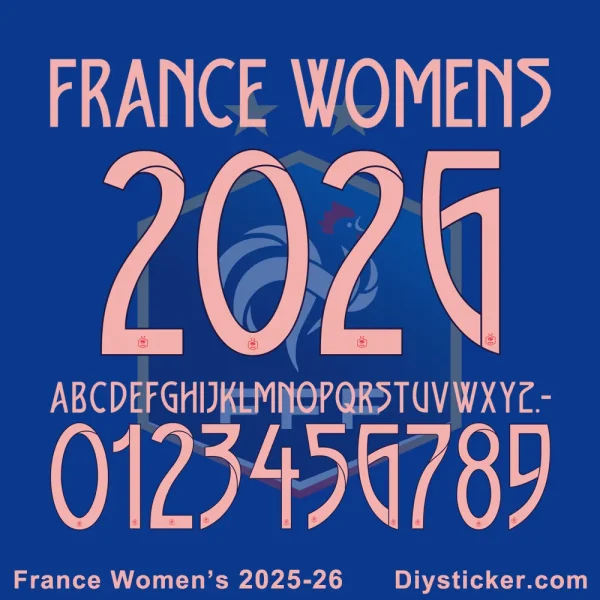 France Women's 2025-26 Font displayed on mockup