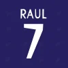 RAUL Real Madrid 1998-2000 UEFA Champions League Name Number Set For Awaykit RAUL Real Madrid 1998-2000 UEFA Champions League Name Number Set For Awaykit