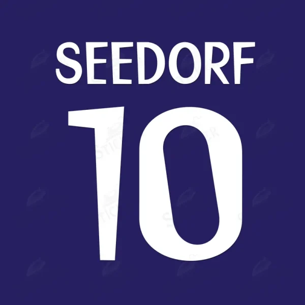 SEEDORF Real Madrid 1998/2000 UEFA Champions League Name Number Set for Awaykit DIY soccer jerseys