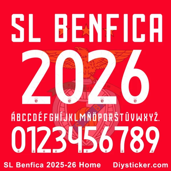SL Benfica 2025-2026 Font Preview